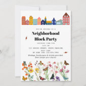 Invitation Spring Neighborhood BBQ Block Party (Devant)
