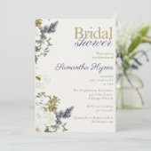 Invitation Spring or Winter floral Bridal Shower (Debout devant)