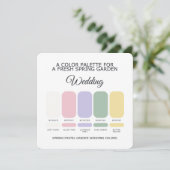 Invitation Spring Pastel Wedding Color Palette Card (Debout devant)