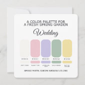 Invitation Spring Pastel Wedding Color Palette Card (Devant)