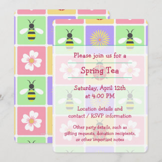 Invitation Spring Patches Party