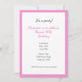 Invitation Spring Pink Petunias Personalize Party (Dos)