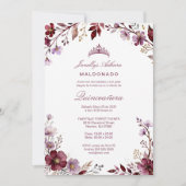 Invitation Spring Purple-Toned Botanical Branches Tiara XVs (Devant)