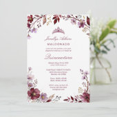Invitation Spring Purple-Toned Botanical Branches Tiara XVs (Debout devant)