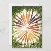 Invitation Spring Summer Party Carrot Rainbow Colorful (Devant)