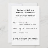 Invitation Spring Summer Party Carrot Rainbow Colorful (Dos)