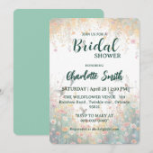 Invitation Spring Watercolor Birds Floral Monogram Wildflower (Devant / Derrière)