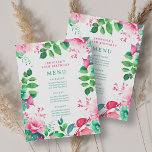 Invitation Spring Watercolor Floral 60th Birthday Party Menu<br><div class="desc">Célébrez en style avec notre menu Bright and bold 60th Birthday Party. Tourner soixante avec notre étonnant menu floral aquarelle aux couleurs du printemps été. Commandez maintenant et faites de votre soixantième anniversaire un anniversaire mémorable !</div>