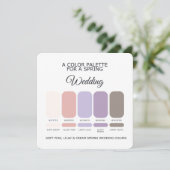 Invitation Spring Wedding Color Palette 2026 Card (Debout devant)