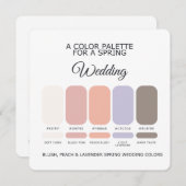 Invitation Spring Wedding Colors Palette 2026 Card (Devant / Derrière)