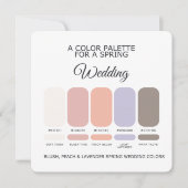 Invitation Spring Wedding Colors Palette 2026 Card (Devant)
