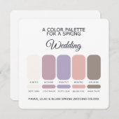 Invitation Spring Wedding Palette 2026 Card (Devant / Derrière)