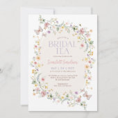 Invitation Spring Wildflower Butterfly Bridal Tea (Devant)