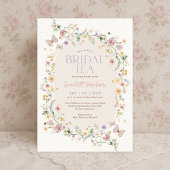 Invitation Spring Wildflower Butterfly Bridal Tea
