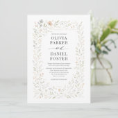 Invitation Spring Wildflower Garden Floral Botanical Wedding (Debout devant)
