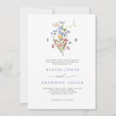 Invitation Spring Wildflower Meadow Garden QR Code Wedding   (Devant)