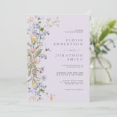 Invitation Spring Wildflower Meadow Garden Wedding   (Debout devant)