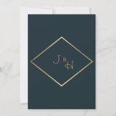 Invitation Spring yellow pink navy blue gold floral Wedding (Dos)