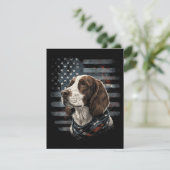 Invitation Springer Spaniel Chien Drapeau Américain (Debout devant)