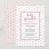 Invitation Sprinkles colorés Baby Sprinkle Baby shower (Devant / Derrière)