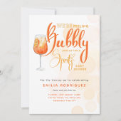 Invitation Spritz Baby shower garçon ou fille Black Orange (Devant)