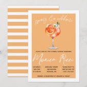 Invitation Spritz & Celebrate ! Fête des mariées Aperol Sprit (Devant / Derrière)