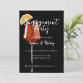 Invitation Spritz cocktail sur fond noir (Debout devant)