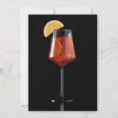 Invitation Spritz cocktail sur fond noir (Dos)