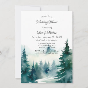 Invitation Spruce d'hiver Mariage de paysage sapin de Noël