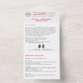 Invitation Spy Agent Secret (À l'intérieur)