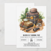 Invitation Spy Enchanted Detective Anniversaire (Devant / Derrière)