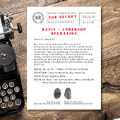 Invitation Spy Secret Top