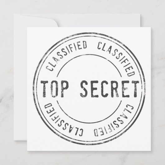 Invitation Spy Surprise fête d'anniversaire Top Secret Classi (Devant)