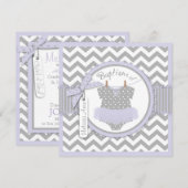 Invitation SQ-LVGY2 de baptême d'impression et de (Devant / Derrière)