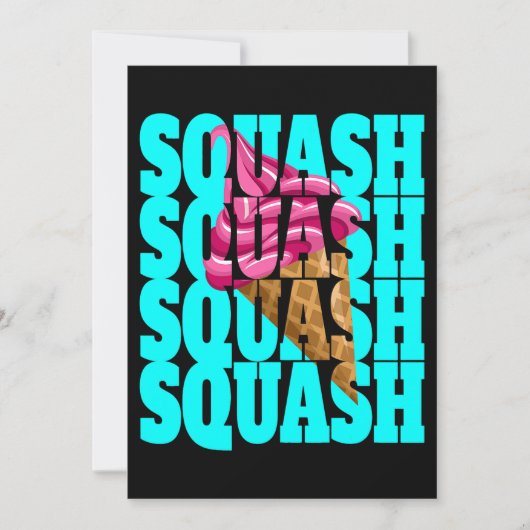 Invitation Squash dire doux motif crème glacée squash trainer (Devant)