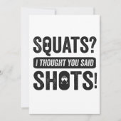Invitation Squats je pensais Vous avez dit Tirs Drôle Fitness (Devant)