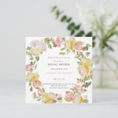 Invitation Squeeze | Agrumes | Fête des mariées florale rose (Debout devant)