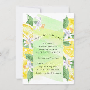 Invitation Squeeze Agrumes Fête des mariées jaune citron
