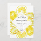 Invitation Squeeze | Agrumes | Fête des mariées jaune citron (Devant / Derrière)