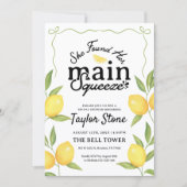 Invitation Squeeze | Fête des mariées citron (Devant)