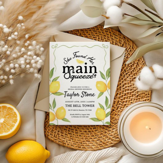 Invitation Squeeze | Fête des mariées citron