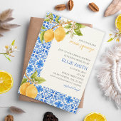 Invitation Squeeze | Fête des mariées de citron méditerranéen