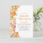 Invitation Squeeze principal QR Code Orange Citrus Fête des m (Debout devant)
