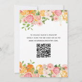 Invitation Squeeze principal QR Code Orange Citrus Fête des m (Dos)