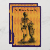 Invitation Squelette aucuns os à son sujet partie de (Devant / Derrière)