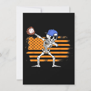 Invitation Squelette Dabbing Baseball Drôle Halloween
