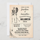 Invitation Squelette de basketche du parti Halloween (Devant)