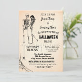 Invitation Squelette de basketche du parti Halloween (Debout devant)