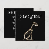 INVITATION SQUELETTE DE CHIEN À POIVRE X-RAY - SEPIA (Devant / Derrière)