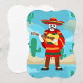 Invitation squelette de cinco de mayo (Devant / Derrière)